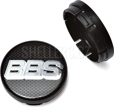 Obrázek produktu pro Středová krytka alu kola Ø 52/56mm, BBS 10023598 plast, s logem, carbon/chrom logo