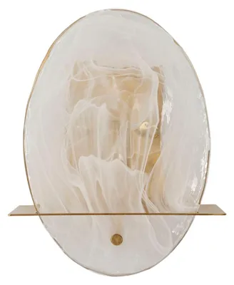 Zdjęcie produktu dla Lampa ścienna Portlan, szkło, żelazo, 20x11x25 cm, kolor złoty, wykończenie naturalne, o Ferretti
