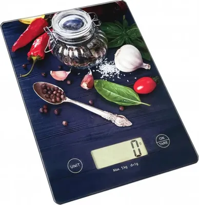 Obrázek produktu pro Kuchyňská váha Oliver Voltz OV51651KD Papriky, 5 kg, TÁRA, Sklo, Papriky, Černá