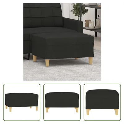 Produktbild von The Living Store Fußhocker Schwarz 70x55x41 cm Stoff