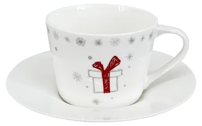 Immagine prodotto di Tazza in porcellana con piattino Koleda 2025 - 150 ml