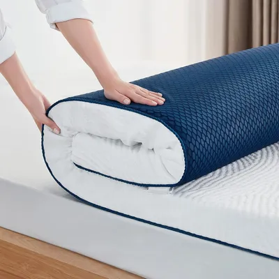 Immagine prodotto di Topper in gel per materasso - Coprimaterasso - Per un sonno più confortevole - Rivestimento traspirante in Lyocell - 90x200 cm - Bianco