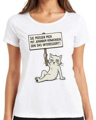 Obrázok produktu pre Tričko s nápisom "Musíte ma zamieňať s niekým," sarkastické, dámske, biela farba, veľkosť XL