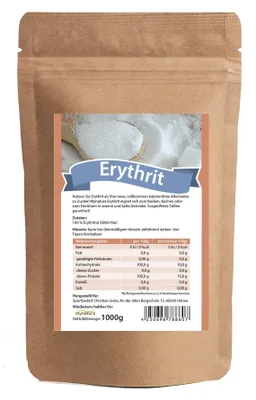 Produktbild von Mynatura Erythrit – ab 1000g - 2 Beutel