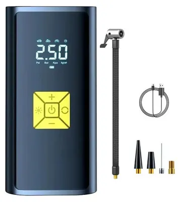 Immagine prodotto di Pompa ad aria, display digitale, ricaricabile, senza fili, alimentata a batteria