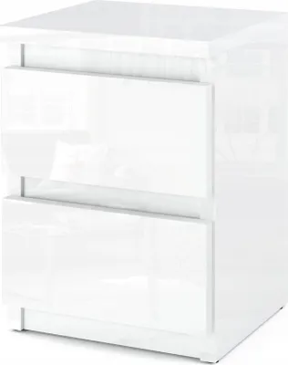 Immagine prodotto di Comodino Molly, bianco GLOSS, comodino per lampada, telefono, bianco, 30 x 30 cm