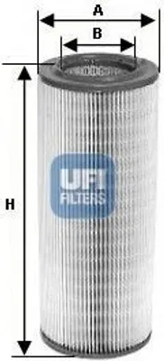 Produktbild von Luftfilter UFI 27.400.00 für ALFA ROMEO 166 (936) Filtereinsatz