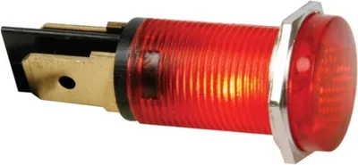 Produktbild von Runde 14-mm-Panel-Kontrollleuchte 12 V rot