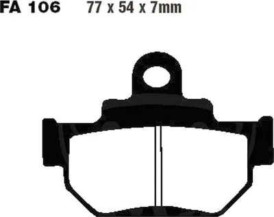 Image de Plaquettes de frein avant pour Suzuki VL 250 LC Intruder, année de fabrication 2005-2007 - Plaquettes de frein EBC - Neuf