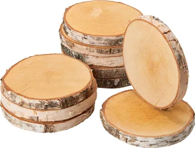 Produktbild von Baumscheiben 10 Stk. Dekoholz Holzscheiben Holzplatten 15 - 18 cm