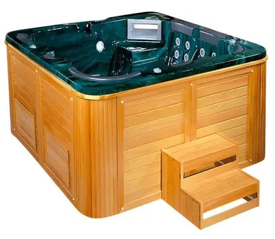 Image de Whirlpool Bain à bulles Fût de bain Spa Bassin de détente Baignoire thermale 235x220 cm