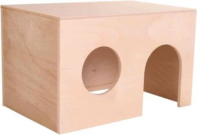 Image de Maisonnette en bois pour cochons d'Inde 27 x 17 x 19 cm