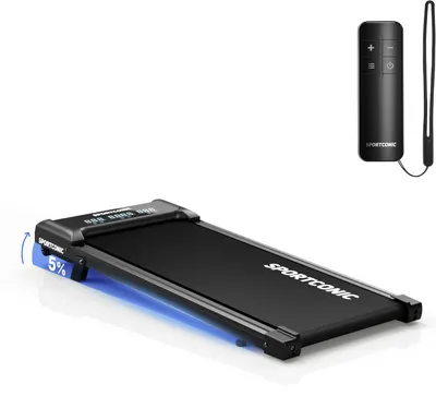 Obrázek produktu pro Sportconic Walking Pad chodící pás pro domácnost & kancelář – tichý, s 6 % sklonem, úsporný, LED displej