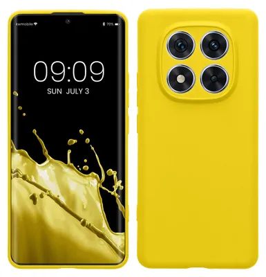 Produktbild von kwmobile Handyhülle für Xiaomi Redmi Note 14 Pro 5G / Poco X7 Hülle - weiches Handy Silikon Case - Schutzhülle Cover - Strahlend Gelb