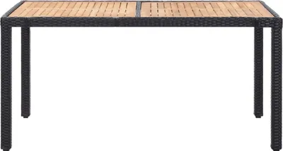 Produktbild von vidaXL 7-tlg. Garten-Essgruppe mit Auflagen Poly Rattan Schwarz