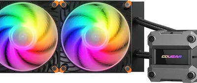 Produktbild von COUGAR CPU Wasserkühlung Poseidon Ultra 240, ARGB, Schwarz, All-in-One-Flüssigkeitskühler, 12 cm, 500 RPM, 2200 RPM, Schwarz
