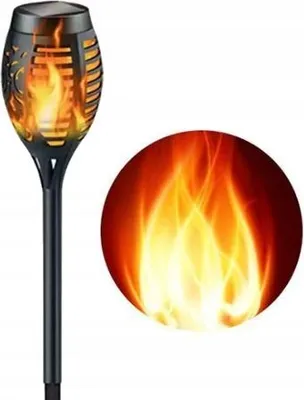 Immagine prodotto di LAMPADA A FIAMMA SOLARE 1000mAh 96LED 54cm ENORME Piattaforma da giardino XXXXL