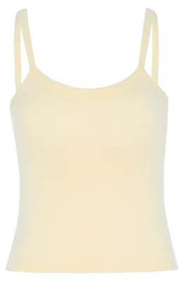 Produktbild von Damen Top mit Spitze, Rundhalsausschnitt, gelb, XS, regulärer Passform