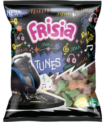 Obrázok produktu pre Frisia Sour Tunes ovocná guma 150g – kyslé, ovocné cukríky