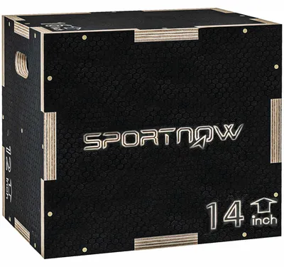 Produktbild von Plyo-Box, 3 Höhen, 40,5 x 35,5 x 30,5 cm, Schwarz, Tragkraft 120 kg