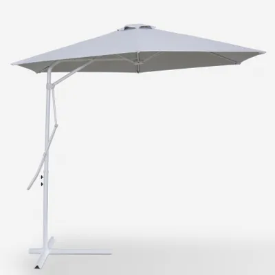 Produktbild von Regenschirm 3 Meter Dezentraler Arm Weiß Sechskantstahl Anti UV Dorico