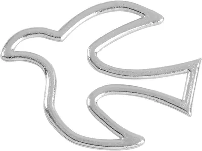 Produktbild von Wachstaube 42x32mm silber Packung mit 3 Stück