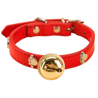 Produktbild von Haustierhalsband, verstellbar, verschleißfest, weiche Knochenmuster, Haustier-Katzen-Hunde-Glockenhalsband, Heimtierbedarf