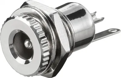 Image de goobay DC Einbaubuchse Stift 2,1 mm metall mit Lötfahnen (Bulk)