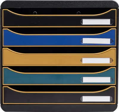 Produktbild von Exacompta Big Box, Schubladenbox mit 5 Schubladen, Neo Deco - sortiert - 309505D