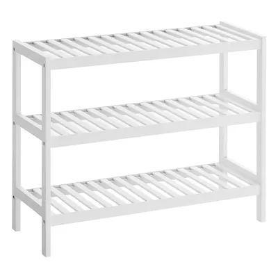 Produktbild von Bambusový stojan na topánky, 3-úrovňový úložný regál, 70 X 26 X 55 cm (Š X H X V), ideálny do predsiene, kúpeľne