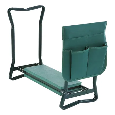 Immagine prodotto di Yakimz Panca per ginocchia pieghevole 2 in 1 con tasche come sgabello o cuscino per ginocchia per il giardinaggio fino a 150 kg Verde