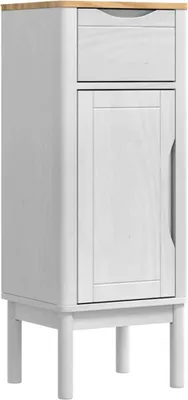 Image de Armoire de salle de bain avec porte FLORO Blanc 35 x 30 x 90 cm