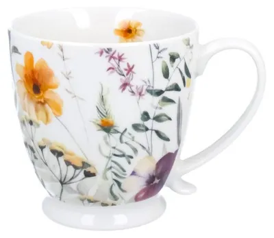 Produktbild von DUO Becher mit Fuß PANSY, 500 ml, New Bone China Porzellan