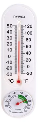 Image de Thermomètre-hygromètre vertical d'intérieur, à fixation murale, pour la maison et la serre : appareil de mesure de la température et de l'humidité ambiantes