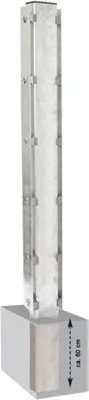 Produktbild von Standard Pfosten für Gabionenwand - zum Einbetonieren - für Gabionenhöhe: 143 cm, Länge: 203 cm