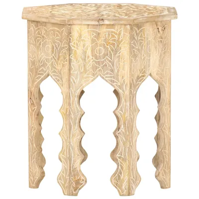 Image de Table d'appoint Ø48 cm en bois massif de manguier