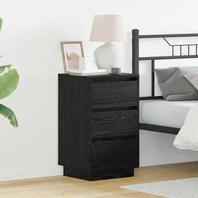 Zdjęcie produktu dla vidaXL Stolik nocny o wyglądzie czarnego dębu 39 x 34,5 x 65 cm materiał drewnopochodny
