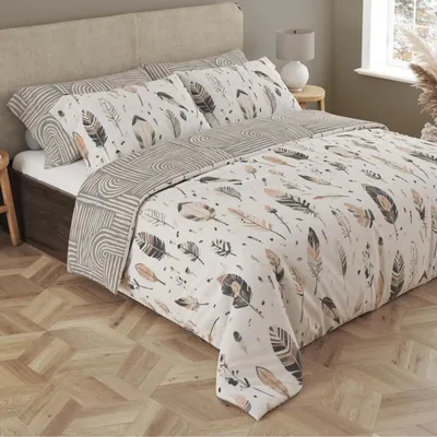 Produktbild von Bettwäsche 160x200 cm + 2x 70x80 cm 100% Baumwollsatin Bettgarnitur Bettbezug (Boho 007)