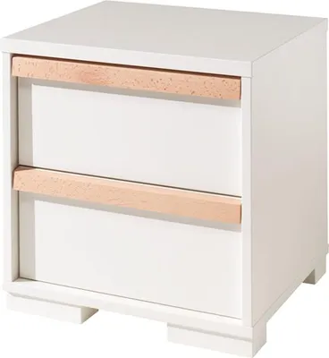 Productafbeelding van FURNLUX nachtkastje London, wit, 49 cm / Hoofdkleur: wit / Afmetingen: 49 x 40 x 49 cm