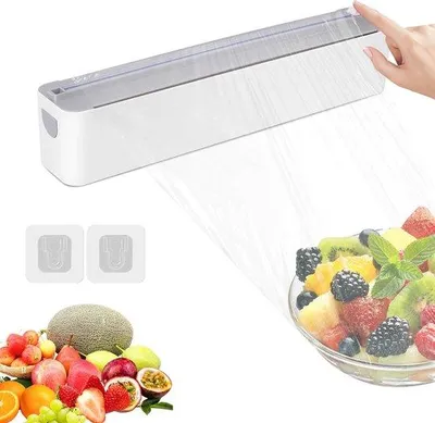 Produktbild von Famanu Folienabschneider mit Magnet, Ausziehbare Klinge, Aluminiumfolien-Dispenser, Weiß