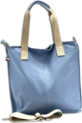 Obrázok produktu pre Kožená taška cez rameno Florence shopper light blue OTF161H