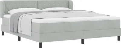 Obrázok produktu pre vidaXL Box spring posteľ s matracom svetlosivá 180 x 200 cm zamat