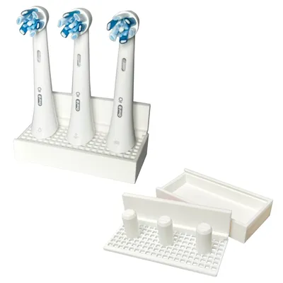 Produktbild von Aufsteckbürstenhalter für Oral-B iO - 3 Halter - Weiß - Ohne Bohren