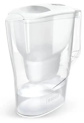 Produktbild von Brita Aluna 2,4-l-Wasserfilterkanne + 2 Maxtra-Filterkartuschen, weiß