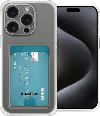 Zdjęcie produktu dla imoshion Softcase Backcover z uchwytem na kartę do Apple iPhone 15 Pro Max - przezroczysty
