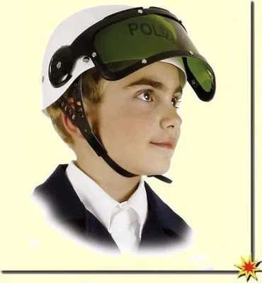 Produktbild von Polizeihelm mit Visier KW 58 cm Kostüm-Zubehör für Kinder