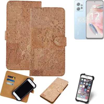 Produktbild von K-S-Trade Hülle kompatibel mit Xiaomi Redmi Note 12 Global  Kork Handyhülle Cover  Schutzhülle TPU Case Bumper in Hellbraun, (1x)