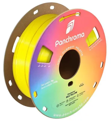 Produktbild von Polymaker Panchroma Silk PLA Filament, 1,75mm, 1kg - Farbton: Silk Yellow