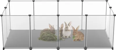 Obrázek produktu pro TRMLBE Free Run Enclosure 12Pcs ohrádka 125x63x42cm ohrádka s rohoží ohrádka pro štěňata bílá ohrádka pro malá zvířata 30x40cm na kus Free Run Enclosure DIY rozšiřitelná ohrádka pro králíky morčata