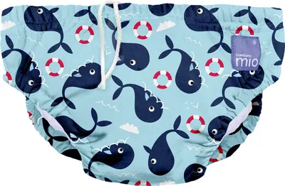 Produktbild von Bambino Mio SWPL-WHA, Wiederverwendbare Schwimmwindel, Junge/Mädchen, L, 9 kg, 12 kg, Muster